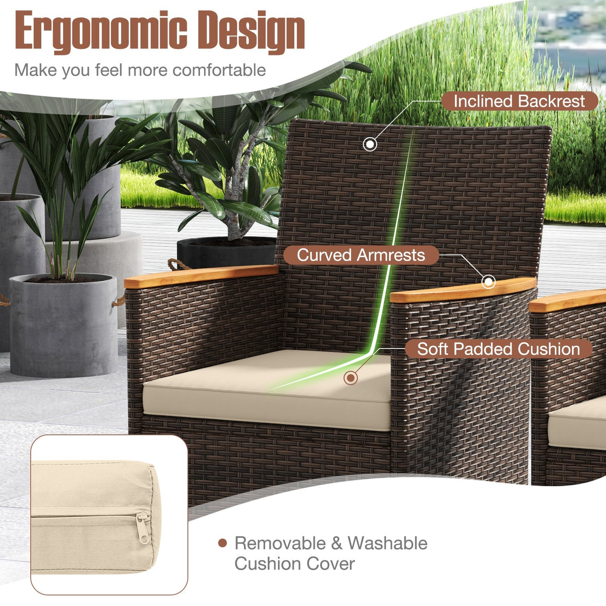9 Piece Outdoor Dining Set with Acacia Wood Table Top