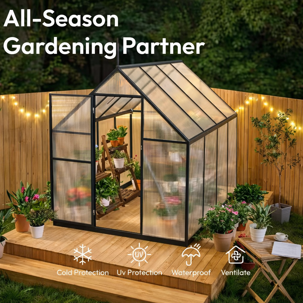 Veridian LuxeFrame 8×12 Greenhouse